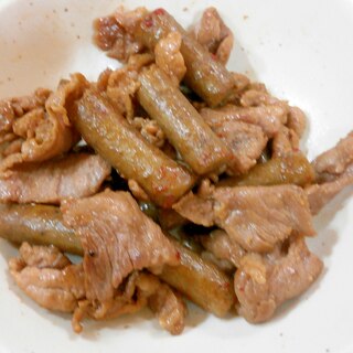 豚肉とごぼうの炒め煮